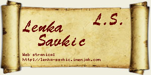 Lenka Savkić vizit kartica